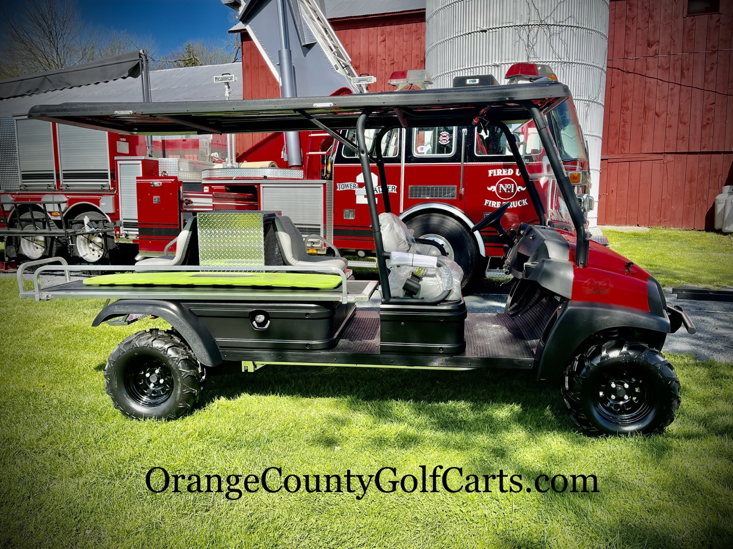 Brute golf cart snow plow rig